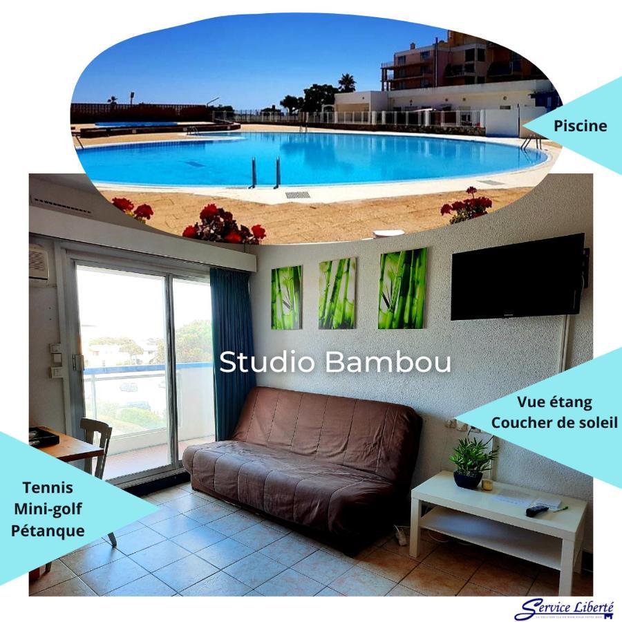 Studio Bambou - Piscine - Acces Direct A La Plage - Lydia Playa Daire Le Barcarès Dış mekan fotoğraf